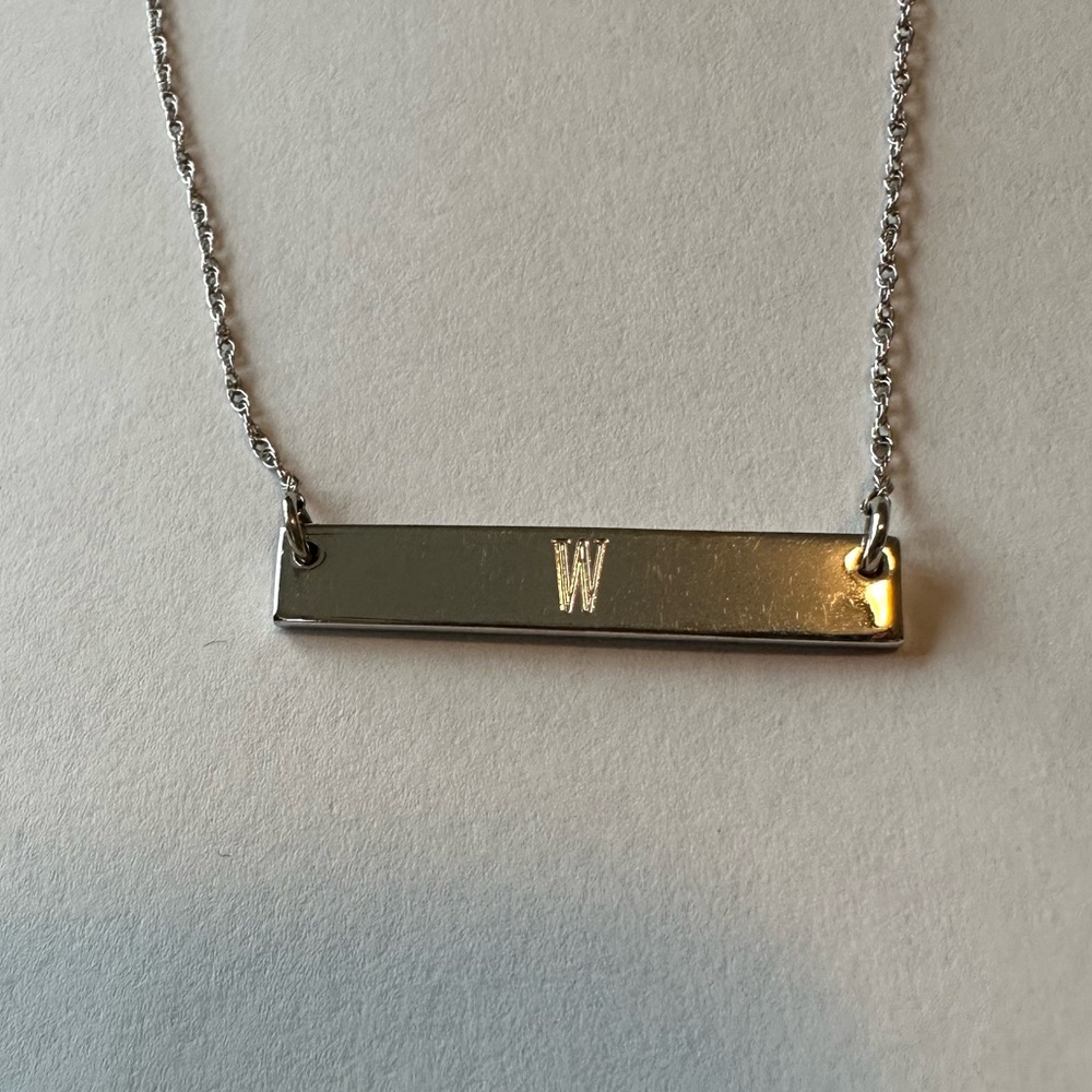 W initial necklace